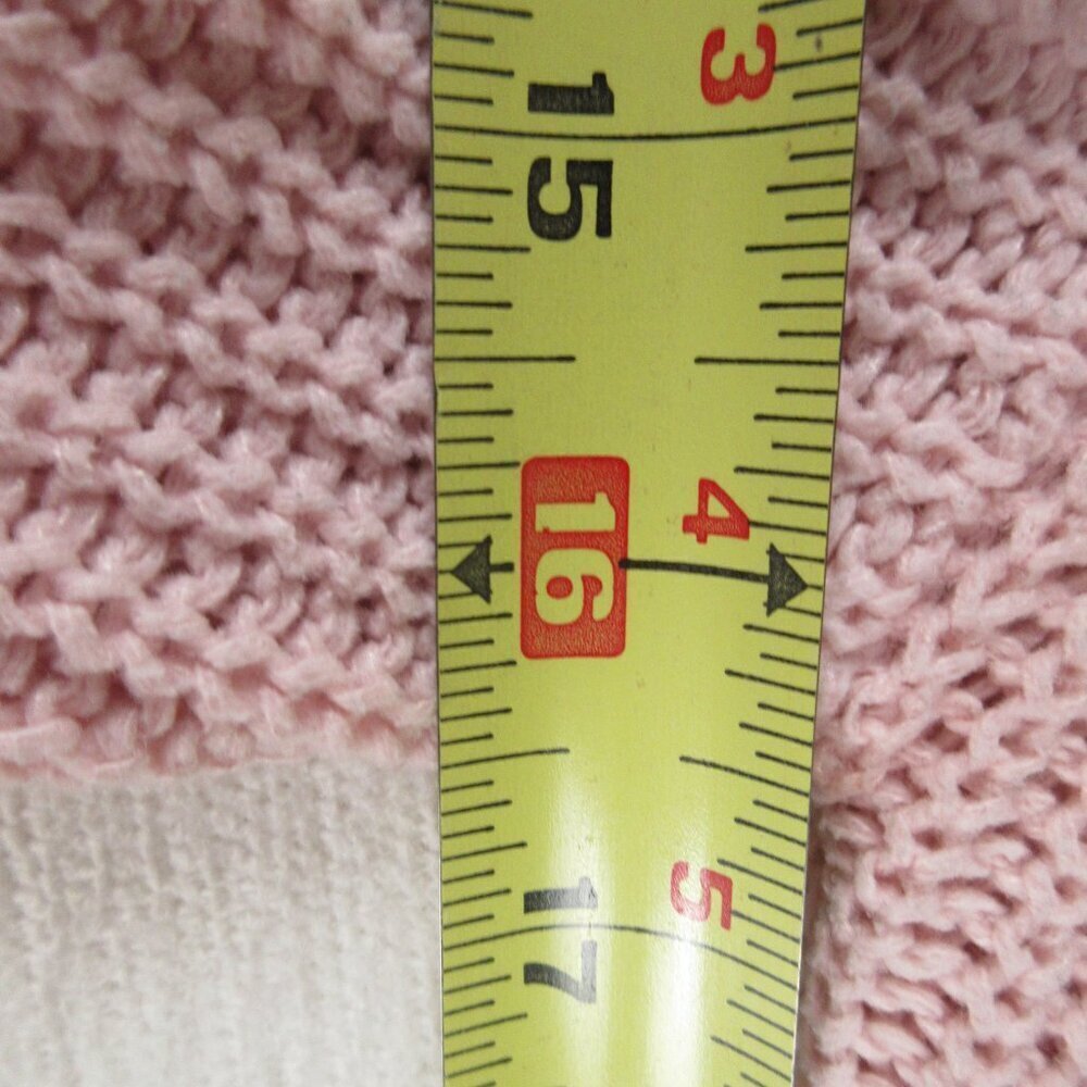 Abercrombie & Fitch V Neck Rib Knit Sweater Size S Soft Pink Pullover - Picture 7 of 10